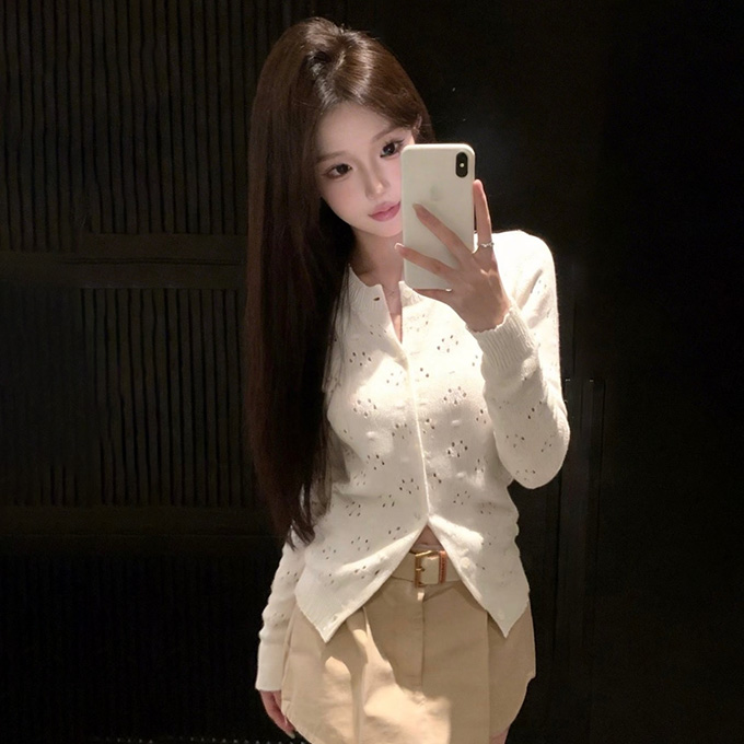 9A+ quality miu miu eyelet knit cardigan